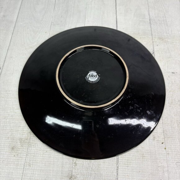 Food Network ANGELICA Light Blue Bronze Metallic Stoneware Dinner Plates Set 4 - Picture 9 of 16